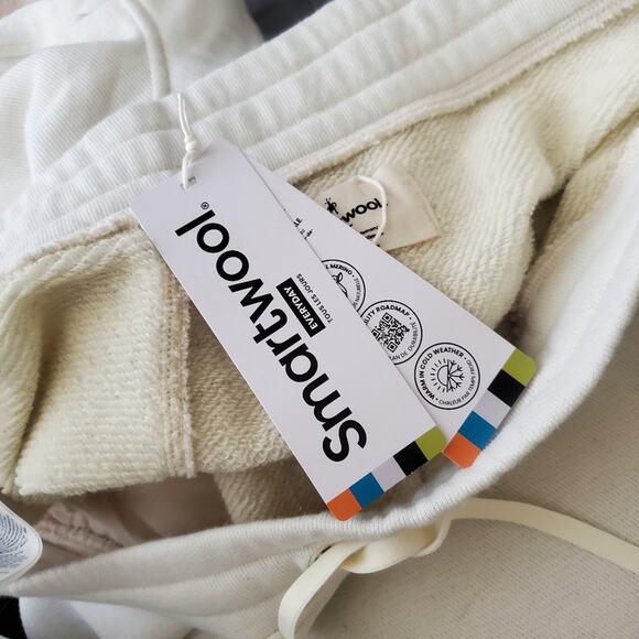 Smartwool Women's Recycled Terry Crop Wide Leg Pant In Almond NEW WITH TAGS - Picture 3 of 16